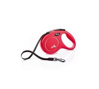 Laisse Flexi New Classic Sangle M/5m Rouge
