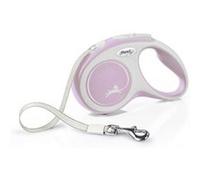 Flexi, Laisse Modèle New Comfort, Version Sangle, Sangle particulièrement résistante, Système de Guidage perfectionné, Poignée réglable pour Les Tailles M et L, Made in Germany, Rose, S - 5m