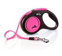 Flexi Laisse Classic M sangle 5m jusqu'à 25kg rose fluo