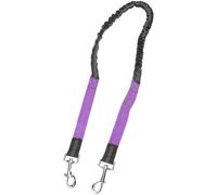 Laisse Nylon Métal Mains Dégagées, pour Chien Promenade, Course | Ceinture à Taille, pour Voiture et Jogging, Réduit les À-coups, Coloris Pourpre