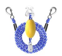 Laisse pour bateau - 4,9 m - Sangle de remorquage stable pour bateau, kayak, avec balle de natation et crochet pour tirer, sauvetage, amarrage, remorque, voile, pêche, sports nautiques, surf, ski