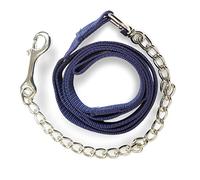 Laisse pour chevaux | Guidage sûr avec chaîne en fer et poignée en nylon | Laisse pour chien Hengst Pony âne | Longueur 2,10 m (bleu foncé)