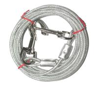 Laisse pour Chien, 6/10 /15/16 /20/25 /30/33 Pieds Câble d'attache pour Chien, Câble pour Chien pour Camping, Randonnée(White,5mm*20ft)