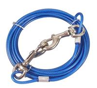 Laisse pour Chien, 6/10 /15/16 /20/25 /30/33 Pieds Câble d'attache pour Chien, Câble pour Chien pour Camping, Randonnée(Blue,6mm*20ft)