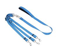 Laisse pour Chien à 3 Voies, Anti-Mastication, Polyvalente, détachable, réglable 144 à 170cm/56,7 à 66,9 po, Laisse de coupleur pour Chien avec poignée rembourrée pour la Marche (Bleue)