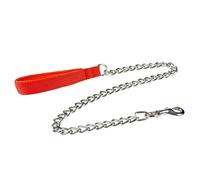 Laisse pour chien à chaîne poignée rembourrée Duvoplus Rouge 75x3x2 cm