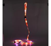 Laisse pour chien à DEL et collier pour chien rechargeable (pour chiens de petite et moyenne taille), laisse lumineuse rechargeable, laisse lumineuse de 1,2 m pour promenade de nuit, sécurité qui