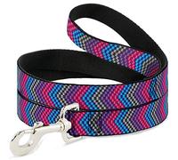 Laisse pour Chien à Motif Chevron - Gris Lavande Rose - Bleu Ciel - 1,8 m de Long - 1,3 cm de Large