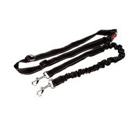Laisse pour Chien à Usage Libre Ajustable pour Course et Marche | Nylon Noir, Déclenchement Rapide, Prise Confortable, 215g, pour Chien en Promenade ou Jogging