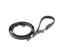 Laisse pour chien ajustable en cuir Curli Apple Noir S