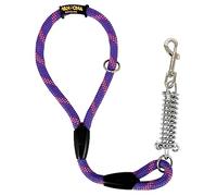 Laisse pour Chien, Amortisseur, Anti-Traction, pour Chiens de Taille Moyenne et Grande, Fabriquée en Espagne. 60cm. Violet avec Rose