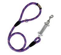 Laisse pour Chien, Amortisseur, Anti-Traction, pour Chiens de Taille Moyenne et Grande, Fabriquée en Espagne. 120cm. Violet avec Rose