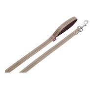 Nobby Laisse pour chien Soft Grip – doublure matelassée 120 cm x 20 mm Beige/Chocolat