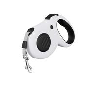 Laisse pour chien, avec enrouleur de mise à niveau contre les chocs, pour la promenade, rétractable, automatique, pour animaux de compagnie, laisse légère à porter, noire, 18 x 11 cm