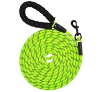 Laisse pour chien avec poignée rembourrée - Laisse réfléchissante de 4,5 m - Robuste - Pour l'entraînement et la marche du chien - Vert