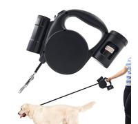 Laisse pour chien avec porte-sac | Fournitures pour animaux de compagnie multifonctions 5 m rétractable automatique, laisse promenade animaux de compagnie - pour courir et camping