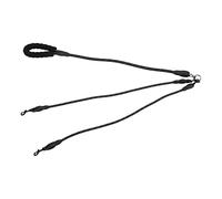 Laisse pour Chien avec Rotation 360°, Couture Réfléchissante, Poignée en Mousse, Nylon Résistant, 3 Têtes - Sécurité Nocturne, Confort et Liberté de Mouvement, Idéale Randonnée e (2 têtes)