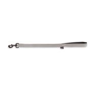 Laisse pour chien classic double nylon Martin Sellier L Gris 25/60 cm