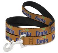 Laisse pour chien Coca-Cola | Vintage Orange Fanta Logo Orange Bleu Durable Élégant pour les promenades