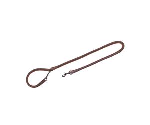 Laisse pour chien conduite en cuir d'elan Akah Marron 1,35 cm