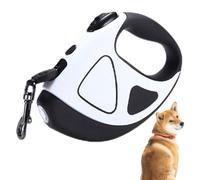 Laisse pour chien - Corde en nylon rétractable, lumières à piles, rallonge de cordon haute résistance, contrôle de la marche, fournitures pour animaux de compagnie, laisse lumineuse noire de 1,8 m