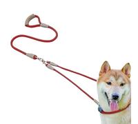 Laisse pour chien - Double tête en corde nylon - 1,5 m laisse résistante poignée confortable - pour chiens de moyenne et grande taille pour les promenades de randonnée et l'entraînement
