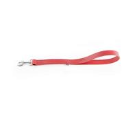 Laisse pour chien en cuir bicolore Martin Sellier 499 Rouge 20/100 cm