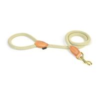 duvoplus, Laisse en Nylon Solide et Souple avec sa Finition en Cuir Gamme EXPLOR Forest, Taille 135cm/8mm Beige, pour Chien, Idéal pour des promenades et expéditions aventureuses