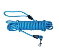 Laisse pour chien en nylon résistant - 5M/10M/15M long pour la formation pour chiens de taille moyenne/grande, rappel et formation à l'agilité(bleu, 5m)