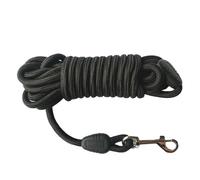 Laisse pour chien en nylon robuste de 5 m/10 m/15 m - Idéale pour le rappel et le dressage d'agilité, adaptée pour les chiens de taille moyenne à grande (noir, 5 m)