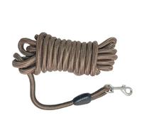 Laisse pour chien en nylon robuste de 5 m/10 m/15 m - Idéale pour le rappel et le dressage d'agilité, adaptée pour les chiens de taille moyenne à grande (café, 5 m)