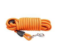 Laisse pour chien en nylon robuste de 5 m/10 m/15 m - Idéale pour le rappel et le dressage d'agilité, adaptée pour les chiens de taille moyenne à grande (orange, 10 m)