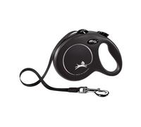 Flexi Laisse pour chien New Classic Nobby Pet en sangle Noir 5 m