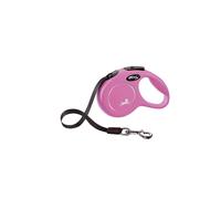 Flexi Laisse New Classic XS sangle 3 m 12 kg Rose