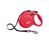Flexi Laisse rétractable New Classic L CL30T5-251-R-20 Sangle 5 m Rouge
