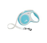 Flexi Laisse rétractable Comfort M – Sangle 5 m – Bleu clair – Pour chiens jusqu'à 25 kg