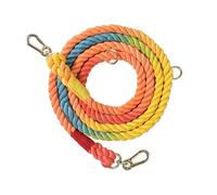 Laisse pour Chien Fabriquée à la Main Laisse de Dressage pour Chien Tressée à Double Tête avec Accessoires Dorés Laisse pour Chien Antidérapante Durable Laisse de (Arc-en-Ciel