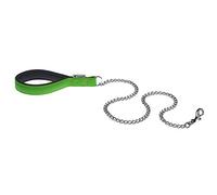 Laisse pour Chien Ferplast Daytona, Laisse Courte pour Chiens de Taille Moyenne, chaîne métallique Anti-Morsure, poignée Confortable en Nylon, rembourrée et Mousqueton en métal. 100 cm, Vert