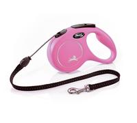 Laisse pour chien - FLEXI - New Classic - 5m - Rose - Jusqu'à 20kg