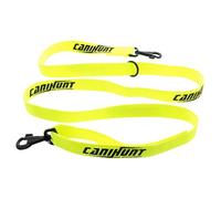 Laisse pour Chien Hunter Approche Plate 2 MOUSQUETONS Anneau Flottant CANIHUNT - 180 CM (Jaune) CANIHUNT est Une Marque Française.
