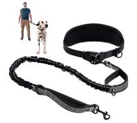 Laisse pour Chien | Laisse Canicross Réglable et Élastique, Main Libre, Taille, pour Course à Pied, Randonnée