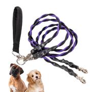 Laisse pour Chien - Longue Laisse Double Mèche à Forte Traction - Accessoire Solide Confortable pour Promenades Sécurité Améliorée Entraînement Extérieur Plage Parc