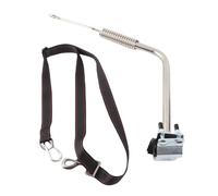 Laisse pour Chien Mains de sécurité Professionnelles Laisse de vélo Ressort Absorbant Les Chocs Bande de Caoutchouc en Nylon en Acier Inoxydable pour l'exercice en Plein air avec