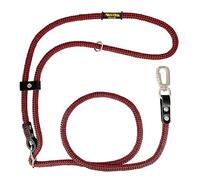 Laisse pour Chien, Mains Libres, Réglable, Fabriquée en Espagne, pour Petits, Moyens et Grands Chiens. Rouge Noir & Noir.