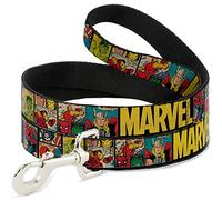 Laisse pour Chien Marvel Retro Comic Panel Noir Jaune 1,8 m de Long 1,3 cm de Large DL-6FT-WAV042-N