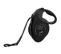 FLEXI - Laisse Giant L Tape 8 m - Sangle Robuste - Poignée Souple Ergonomique - Boitier Moderne - Mousqueton Solide - pour Chiens Costauds Jusqu'à 50 kg - Noir