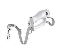 Laisse pour chien non rétractable de 1,6 m avec support de sac à déjections canines intégré, design léger, sans nœuds, poignée antidérapante et nylon robuste