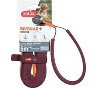 Laisse pour chien plate silicone Zolux Bivouak Rouge 5 m/15 mm