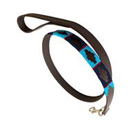 Laisse pour Chien Polo Carlos Diaz en Cuir Authentique ciré et brodé