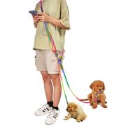 Laisse pour Chien pour Grands/Moyens/Petits Chiens Laisse Mains Libres pour la Course, la Marche et Le Dressage, en Nylon très résistant, Longueur 2,3 m, diamètre 1,2 cm, pour 2 Chiens coloré